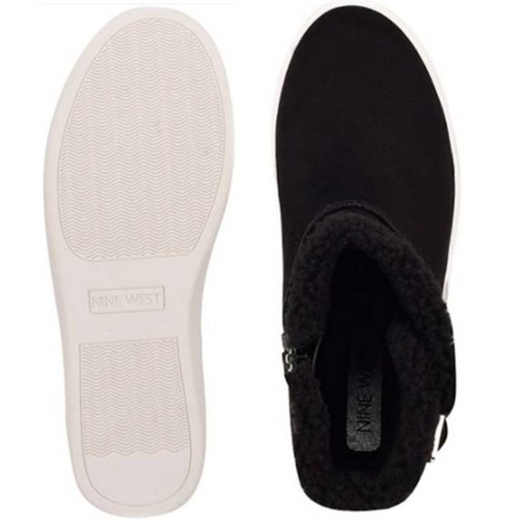 Nine West Women's Wedge Sherpa Ankle Boots Size 10 - Picture 4 of 4